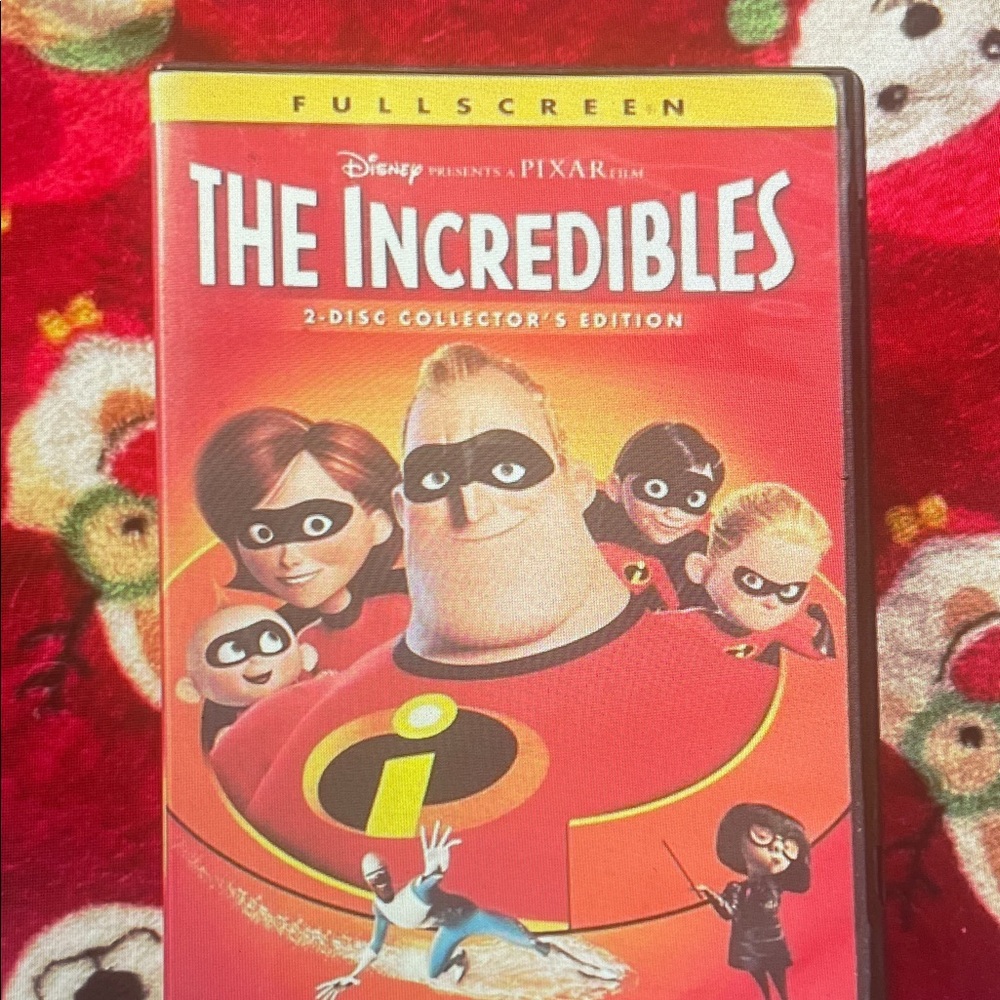Disney The Incredibles DVD - Red and Yellow Cover
